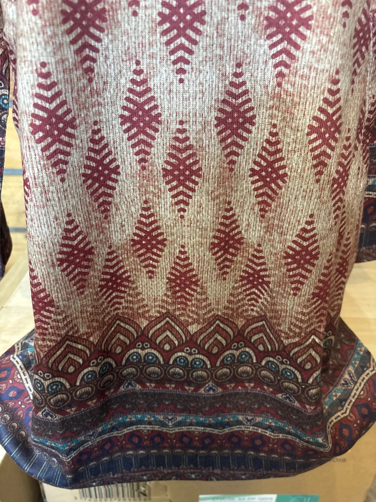 Vestido de manga comprida com estampa étnica Soggo – photo 3